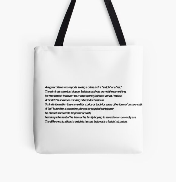 Snitches and rats interlude - 21 savage x metro boomin All Over Print Tote Bag RB1711 product Offical 21savage Merch