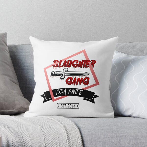 Slaughter Gang - 21 Savage - Issa Knife   Throw Pillow RB1711 product Offical 21savage Merch