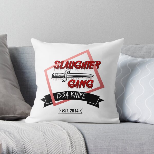 Slaughter Gang - 21 Savage - Issa Knife Throw Pillow RB1711 product Offical 21savage Merch